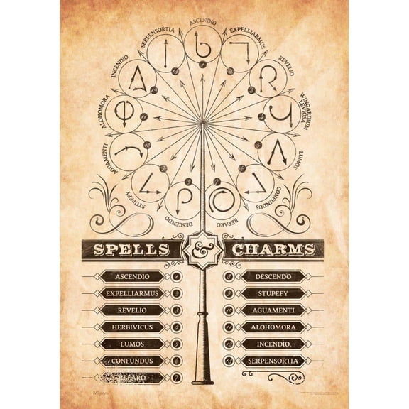 Harry Potter (Spells and Charms) MightyPrint™ Wall Art MP17240359