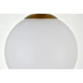 thumbnail image 4 of Baxter 1 Light Brass Flush Mount With Frosted White Glass, 4 of 5