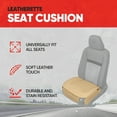 thumbnail image 2 of Motor Trend Faux Leather Front Seat Cover for Cars - Bottom Cushion Coverage Only Set of 2 Tan Beige Front Car Seat Covers for SUV & Truck with Storage Pockets - Automotive Car Seats Cover Protector, 2 of 10