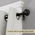 thumbnail image 2 of H.VERSAILTEX Single Curtain Rod, 0.75 Inch Diameter, Stainless Steel with Ball Finial, Adjustable 28 - 48 Inch, 2 of 6