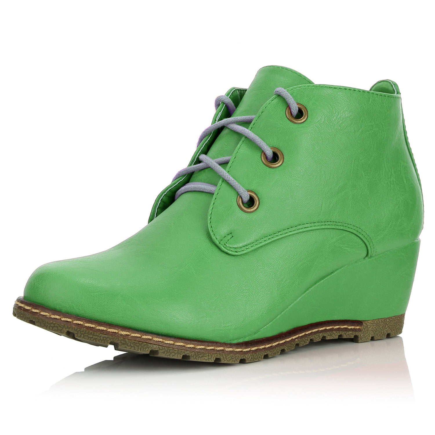Oxford Wedge Booties Boot Ankle Block 
