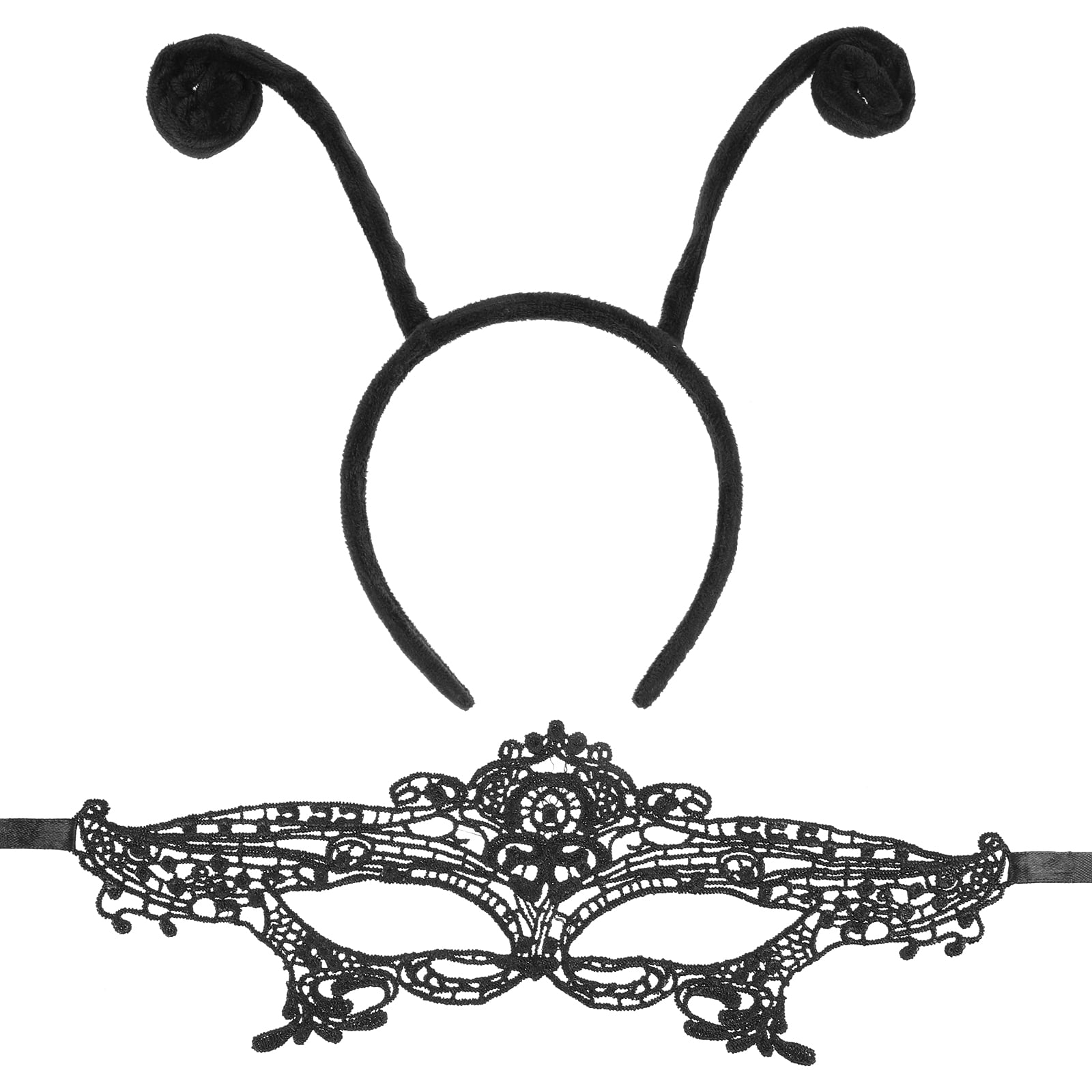 Antenna headband 1 Set Halloween Antenna Headband Lace Mask Halloween
