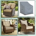 thumbnail image 5 of Covers & All Outdoor Chair Cover 18 OZ Pack of 2 Waterproof - 100% Weather Resistant Customize cover Stackable /Patio Chair covers with Air Pocket & Drawstring for Snug Fit (29"L x 30"D x 36"H, Grey), 5 of 6