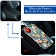 thumbnail image 5 of Baseball Soft Comfortable Furry Printed Car Armrest Cover Mat 12.5x8.2 Inch, 5 of 6