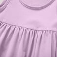thumbnail image 5 of Jinhomg Plain Dresses for Girls Soft Comfy Sleeveless Cotton Tank Dress Basic Solid Summer Casual Midi Dress Toddler Kids Everyday Outfits Spring Saving Purple 5 Years, 5 of 8