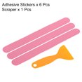 thumbnail image 3 of Unique Bargains 7.9 x 0.8 Inch Anti Slip Grip Tape Non-Slip Traction Strips Square with Scraper, Pink 6 Pack, 3 of 5