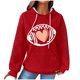 thumbnail image 1 of Camisas de Manga Larga Casual de las Mujeres Impresión No Estructurada Bolsillo Sudadera con Capucha para la Moda de Verano de Primavera, 1 of 5