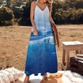 thumbnail image 2 of Bright Sunshine Through Deep Blue Sea Design Sleeveless Dress Woman Fashion Long Dresses Women's Summer Suit Dress 2025, 2 of 7
