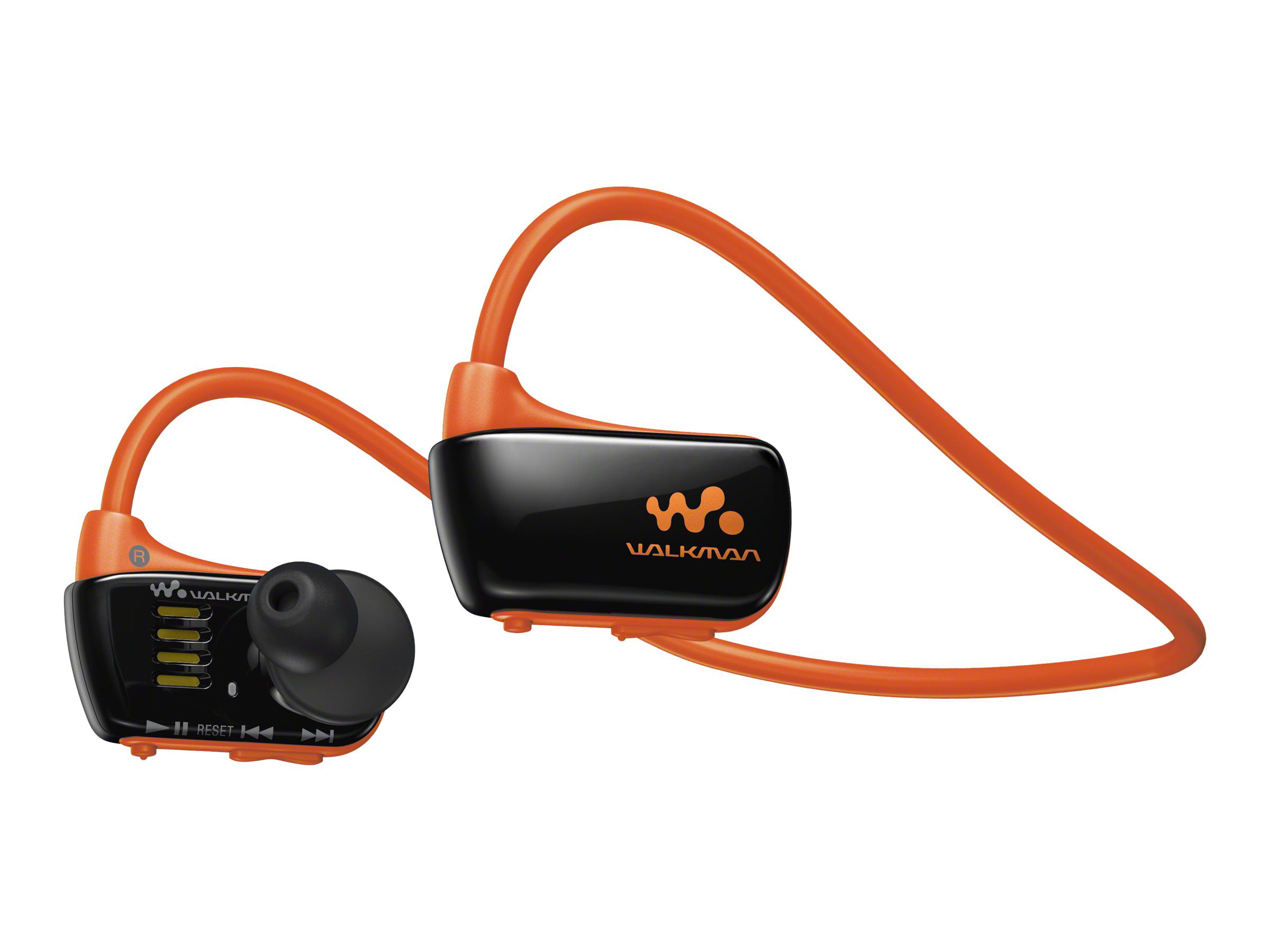 Tectonic klinke krigsskib Sony Walkman NWZ-W273S - Headband headphones with Walkman USB cradle - 4 GB  - orange - Walmart.com