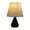 Black, variant on Yhmxh Farmhouse Cute Small Table Lamp, 11 Inch Wooden Base Bedside Lamp with Beige Linen Lampshade, Warm LED Night Lights, Space-Saving Nightstand Lamp for Bedroom Living Room (Coffee)