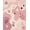 Pink, Pattern 1, variant on Design&I 8'x10' Washable Area Rug Sleek Flatweave Pet Friendly Pink Cream Whimsical Floral and Abstract Shapes Elegant Blend of Playful Botanicals for King Size Bedroom, Under Bed