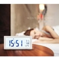 thumbnail image 4 of Naiovety Despertador eléctrico LCD con calendario Relojes de escritorio digitales Medidor de humedad Termómetro moderno a Electrodomésticos Verde negruzco Naiovety HA082672-04, 4 of 6