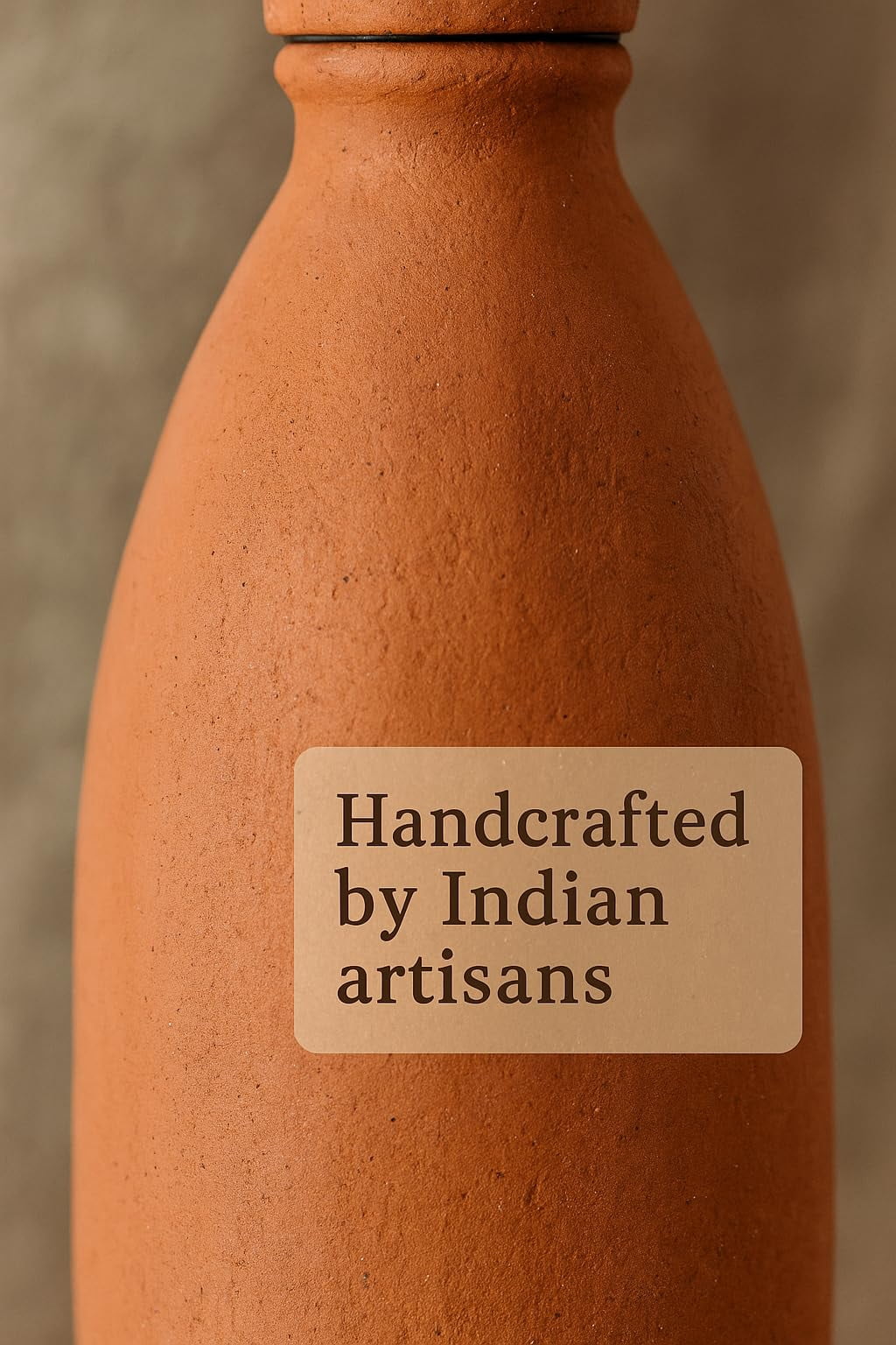 PrakRtyA: Clay Water Bottle for Drinking – Handmade Terracotta Earthen Bottle | Natural Mitti Water Bottle | Eco-Friendly, BPA-Free, Chemical-Free, Reusable Water Container