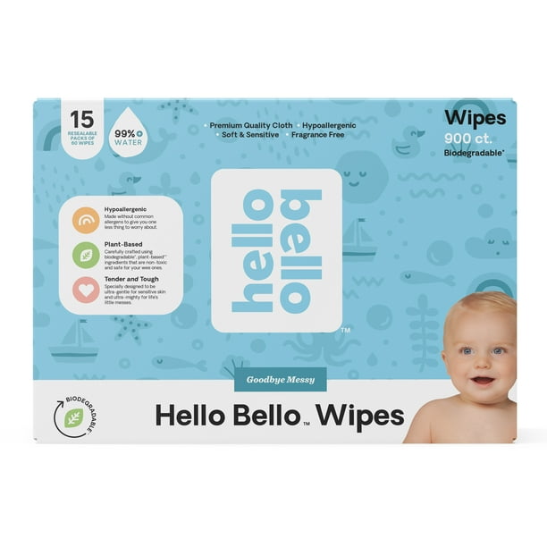 Hello Bello Baby Wipes, Unscented (Choose Your Count) Walmart Business