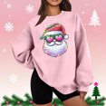 thumbnail image 2 of Lopecy-Sta Graphic Sweatshirts for Women Christmas Gift for Women Santa Claus Graphic Crewneck Oversized Fleece Sweater Xmas Holiday Top, 2 of 5