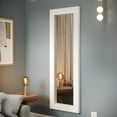 thumbnail image 3 of Merrick Lane 22" x 65" Full Length Mirror with Rustic Solid Wood Frame in a White Wash Finish, Wall Mounted or Wall Leaning with Included Hanging Hardware, 3 of 9