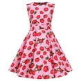 thumbnail image 1 of Polka Dot Vintage Enfants des Années 1950 Swing Robe Fleur Floral Midi Robe Coton Robe d'Été Bébé Fille, 1 of 7