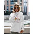 thumbnail image 2 of Sweet Sixteen Heart Design Hoodie Women -Image by Shutterstock, Female Large, 2 of 4