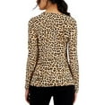 thumbnail image 2 of INC International Concepts Womens Leopard Ruched Front Top Brown XS, 2 of 3