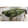 thumbnail image 1 of Ambesonne Camo Tablecloth Rectangular Table Cover, Glass Effect Abstract, 60"x90", Pale Green Brown Green, 1 of 3