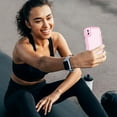 thumbnail image 5 of IPhone 15 Case Wavy Edge Clear Back Design, Anti-Slip Grip Cute Wave Curly Frame Shape Shockproof Soft TPU & Hard Bumper Protective Phone Case Cover for Women Girls, Pink, 5 of 6