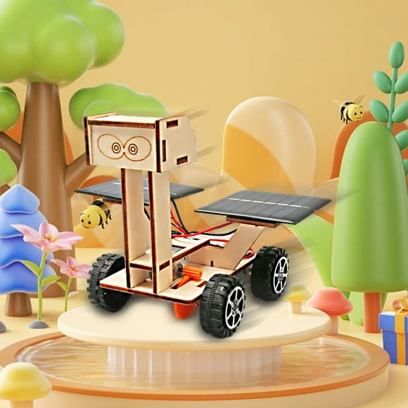 Solar Rover Science Kit, Diy Educational Toy, Interactive Learning, for Kids, Primary School, Stem Experiment, Plastic Construction, Science Project, Electronics Learning, Classroom Hzhnb