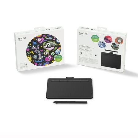 Wacom - Intuos Graphic Drawing Tablet for Mac, PC, Chromebook & Android (Small) with Software Included (Wireless) - Black