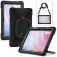 thumbnail image 2 of For Fire HD 10 Tablet 13th Generation 2023 Release Case, 360 Rotatable Handle Stand, Shoulder Strap, Drop-Proof Design, Black, 2 of 7