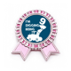 thumbnail image 1 of Cumpleaños del proyecto de la excavadora 9. Insignia broche Medalla rosa premiada, 1 of 3