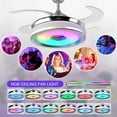 thumbnail image 6 of BAYSQUIRREL Retractable Bluetooth Ceiling Fan with Light and Speaker, Flush Mount Ceiling Fans,RGB-LED 6 Speed Reversible Modern Invisible Ceiling Fans,Remote and APP Control, 6 of 7