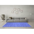thumbnail image 3 of Ahgly Company Indoor Square Oriental Blue Industrial Area Rugs, 5' Square, 3 of 4