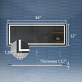 thumbnail image 3 of 88" W x 38" H LED Bathroom Large Light Led Mirror,Anti Fog,Dimmable,Dual Lighting Mode,Tempered Glass|Apex, 3 of 13