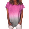 thumbnail image 1 of Womens Summer Tops Tie Dye Short Sleeve V Neck T Shirts Tee, 1 of 10