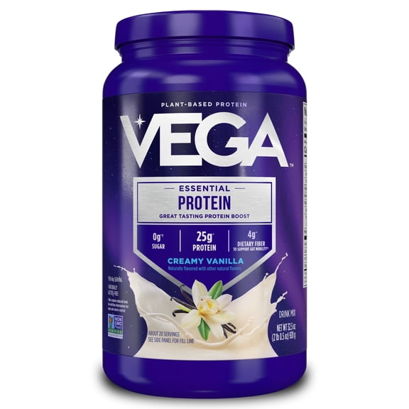 Vega - Original Protein Plant-Based Protein Powder, Vanilla, Gluten-Free, 25g Protein, 20 Servings (32.5oz)
