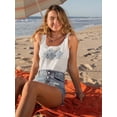 thumbnail image 2 of Blue Bouquet Of Flowers Design Tank Women -Image by Shutterstock, Female x-Small, 2 of 4