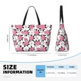 thumbnail image 4 of Fuzoiu Rose Flowers Print Waterproof Beach Tote Bag for Women Girls with Zipper,Sandproof Pool Swim Bag,Large Capacity Beach Travel Bag for Pool Swim Travel Everyday, 4 of 7