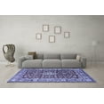 thumbnail image 3 of Ahgly Company Machine Washable Indoor Square Persian Blue Traditional Area Rugs, 5' Square, 3 of 4