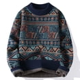 thumbnail image 2 of Suéter de punto para hombre, prendas de punto de alta calidad, ropa popular coreana, jerseys de otoño e invierno, estilo masculino, nuevo en sudadera con cable, 2 of 5