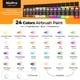 thumbnail image 2 of Set de pintura con aerógrafo Nicpro 24 colores (60 ml) con 2 diluyentes, 2 of 8