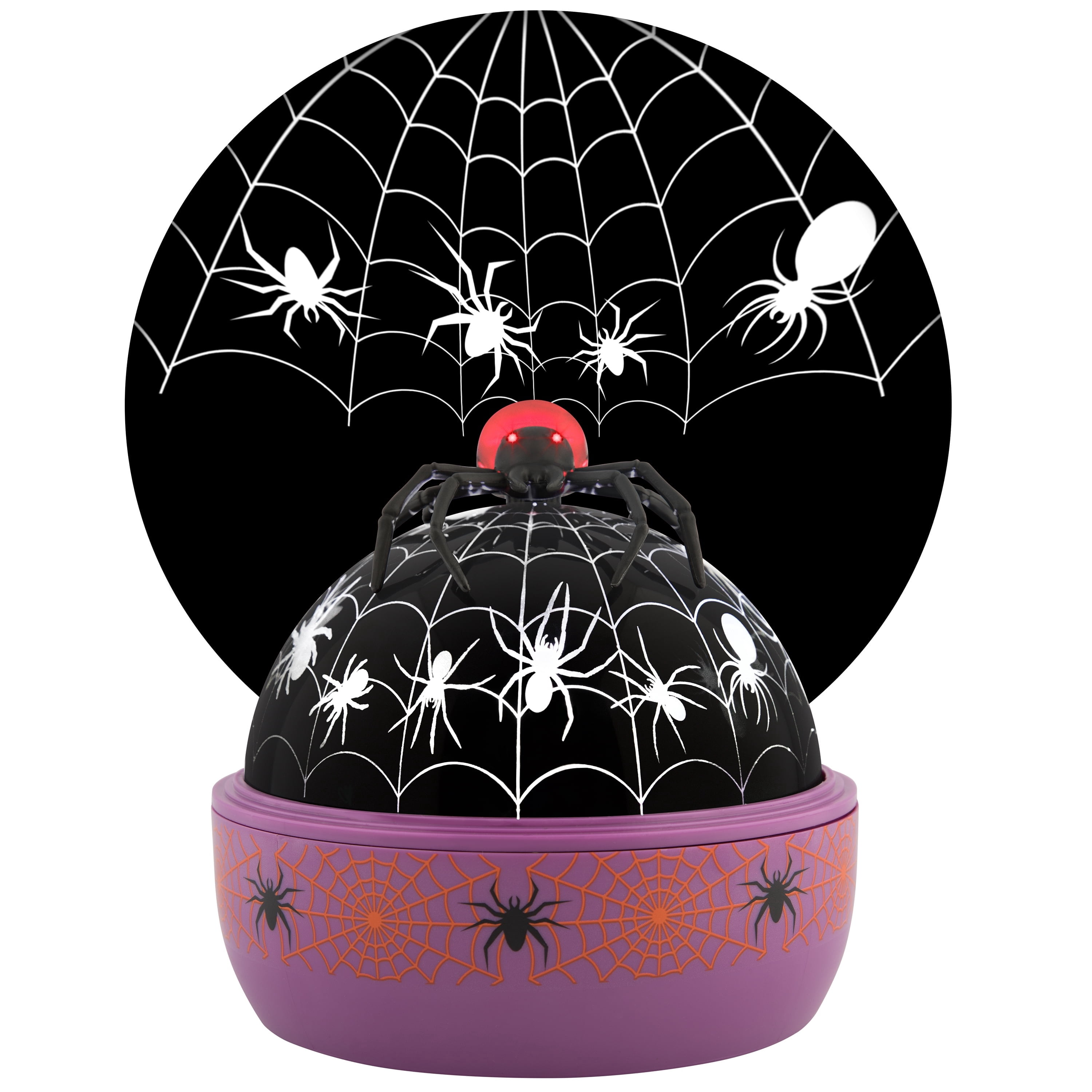 Halloween Light Show Illuminations Shadow Lights With Topper Haunting Spider Projection Light (White/Red)