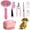 Pink, variant on Qianfeng 7 Pcs Pet Grooming Kit, Cat Dog Nail Clipper and File Finger Dog Toothbrush Dog Brush Dog Bath Brush Flea Com