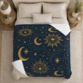 thumbnail image 5 of Vintage Astronomical Celestial Sun Moon, Mystical Celestial Art Scene, Warm Flannel Blanket for Home Library and Reading Nook, Celestial Art Lovers Housewarming Gift, Celestial Home Decor, 5 of 9