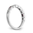 thumbnail image 6 of 14K White Gold Ring Band Wedding Diamond Baguette Round, Size 8, 6 of 7