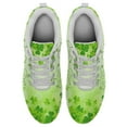 thumbnail image 2 of St Patricks Day Shoes for Women Breathable Running Sneakers Men Green Four Leaf Clover Shoes for Irish Festival Gift White Size 8.5, 2 of 5