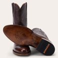 thumbnail image 6 of Men's Stetson Clay Ostrich Boots Handcrafted Round Toe Brown, 6 of 8