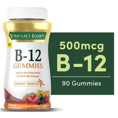 Nature's Bounty Vitamin B12 Gummies, Multi-Flavored, 90 Ct exp 5/26