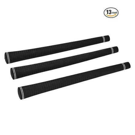 Golf Club Grip Replacement - WALFRONT 13Pcs Durable Soft Rubber comfortable Grip Feelings Golf Club Grip Handle Cover Accessories for Replacement, Fashion Appearance Club Grip, Club Grip Black