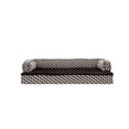 thumbnail image 2 of Furhaven Cama ortopédica para perros medianos y pequeños con refuerzos extraíbles y funda lavable, para perros de hasta 35 libras - Sofá cómodo con decoración tejida y de felpa - Marrón diamante, medi, 2 of 5