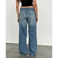 thumbnail image 4 of ADSSDQ Women Y2k Low Rise Baggy Jeans Loose Fit Boyfriend Straight Wide Leg Jeans Trendy Stretch Long Denim Pants with Pockets Navy XL, 4 of 5