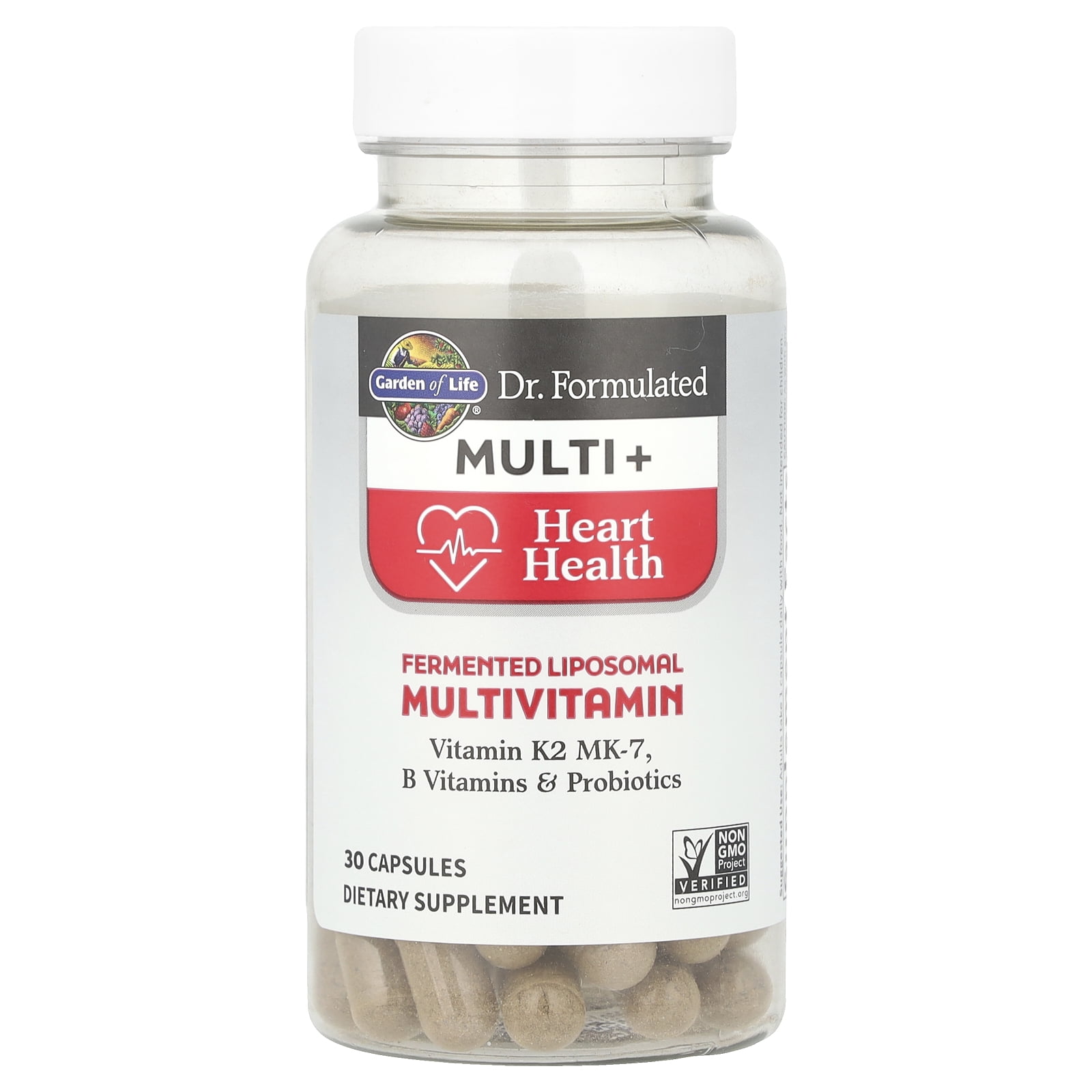 Garden of Life Dr. Formulated Multi+, Heart Health, 30 Capsules